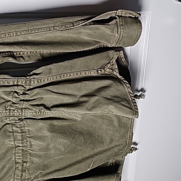 Lucky Brand XS olive green cinch waist bomber jacket - Picture 13 of 16